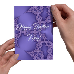 Happy Mother’s Day , purple fractal Postcard