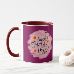 Happy Mother’s Day – Soft Floral Typography Mug