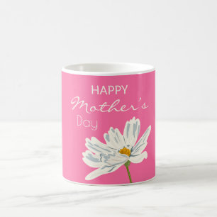 Happy Mother’s Day White  Artistic Flower Colourfu Coffee Mug