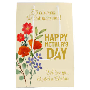 Happy Mother’s Day Wildflowers To Our Mum Medium Gift Bag