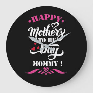 Happy Mother To Be Day Mummy Cute Mother's Day Gif Large Clock