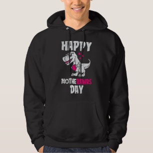 Happy Motheraws Day Mothers Day Cute Pun Dinosaur  Hoodie