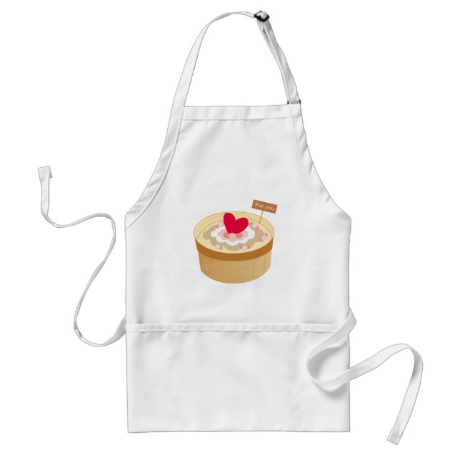 Happy Mother'd Day - Sweet Love Heart Cake Standard Apron (Front)