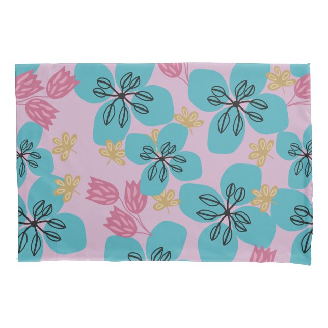 Happy mother's birthday floral pink   pillowcase (Front)