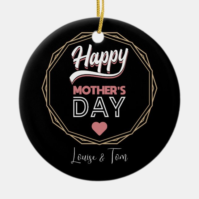 Happy mother's ceramic tree decoration (Front)