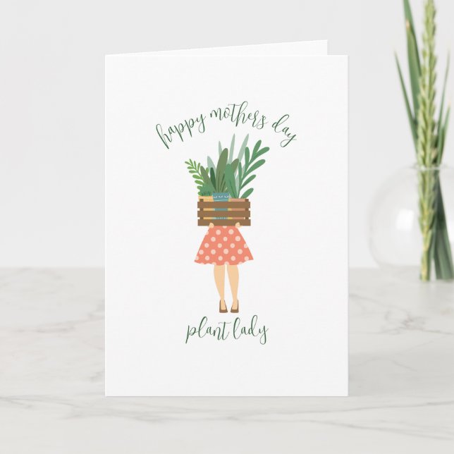 Happy Mother's Dawy Plant Lady Card (Front)