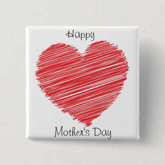 Happy Mothers Day 15 Cm Square Badge