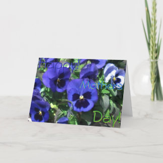 Happy Mothers Day! 2013 Blue Pansies Card
