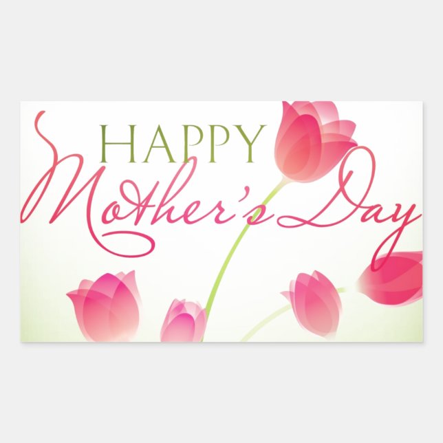 Happy Mothers Day 2013 Rectangular Sticker (Front)
