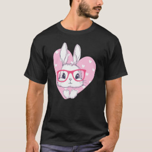Happy Mothers Day 2022 Bunny Face Leopard Glasses T-Shirt