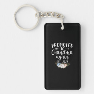 Happy Mother's Day 2022 Promoted To Grandma Again Key Ring