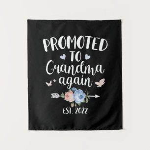 Happy Mother's Day 2022 Promoted To Grandma Again Tapestry