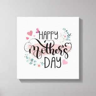 Happy Mother's Day 2025 Cute Floral for Women Mum  Canvas Print