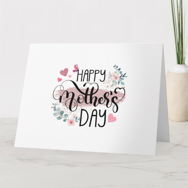 Happy Mother's Day 2025 Cute Floral for Women Mum  Card (Front)