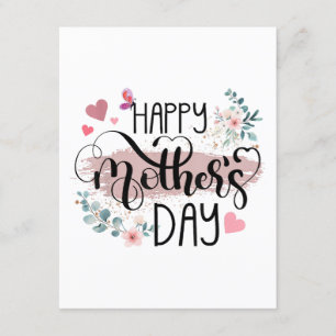 Happy Mother's Day 2025 Cute Floral for Women Mum  Enclosure Card