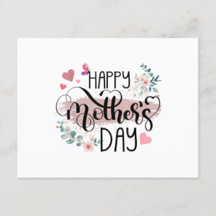 Happy Mother's Day 2025 Cute Floral for Women Mum  Enclosure Card