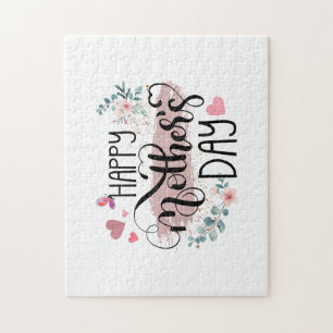 Happy Mother's Day 2025 Cute Floral for Women Mum  Jigsaw Puzzle