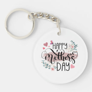 Happy Mother's Day 2025 Cute Floral for Women Mum Key Ring