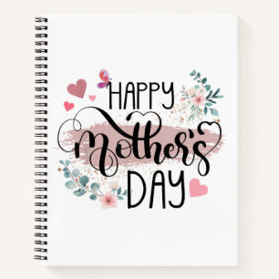 Happy Mother's Day 2025 Cute Floral for Women Mum Notebook