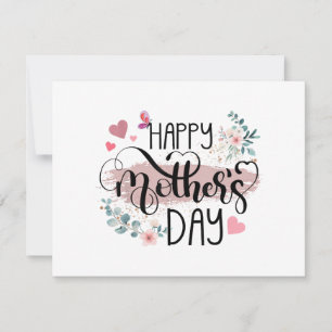 Happy Mother's Day 2025 Cute Floral for Women Mum Thank You Card