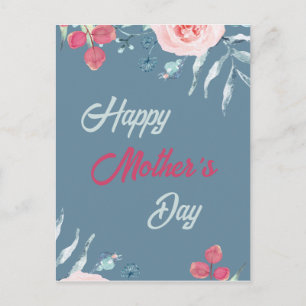 Happy Mothers Day 2025 Flower Postcard