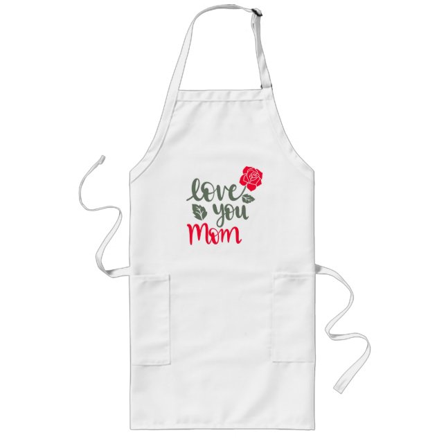 happy mothers day 2025 love u mum SHIRT Long Apron (Front)