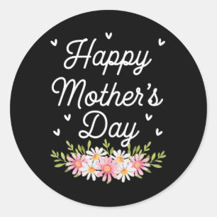 Happy Mother's Day 2025 Mum Grandma Daisy For Moth Classic Round Sticker