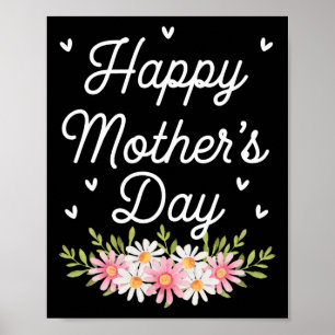 Happy Mother's Day 2025 Mum Grandma Daisy For Moth Poster