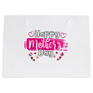 Happy Mother's Day 2025 Tshirt for Women Mum Grand Large Gift Bag