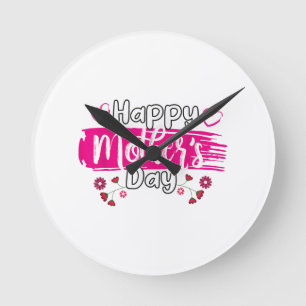 Happy Mother's Day 2025 Tshirt for Women Mum Grand Round Clock
