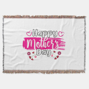 Happy Mother's Day 2025 Tshirt for Women Mum Grand Throw Blanket