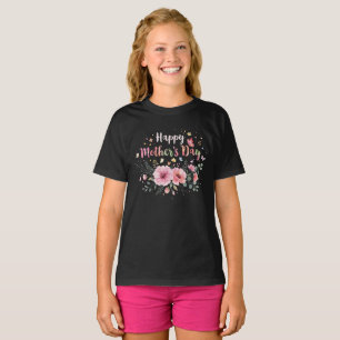 Happy Mother's Day 2026 Cute Floral for Women Mum T-Shirt