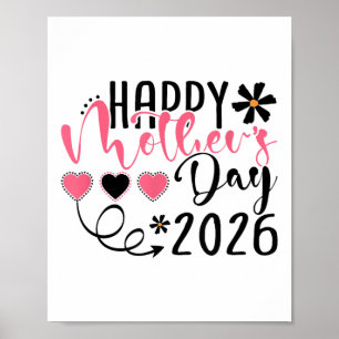 Happy Mothers Day 2026 for Women Mum Grandma Mothe Poster