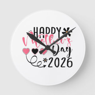 Happy Mothers Day 2026 for Women Mum Grandma Mothe Round Clock