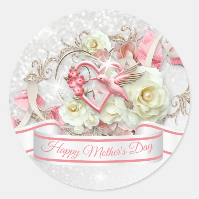 Happy Mother's Day 2 Classic Round Sticker (Front)