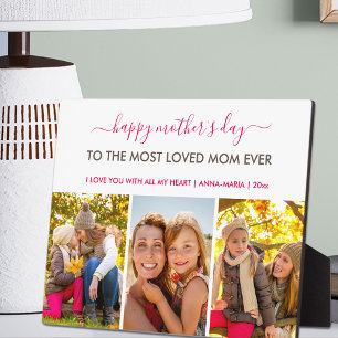 Happy Mothers Day 3 Photo Collage Personalised Plaque