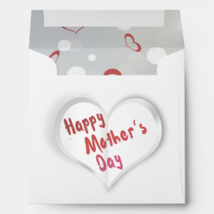 Happy Mother's Day 3D Paper Heart Envelope