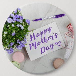 HAPPY MOTHER'S DAY 6 CM ROUND BADGE