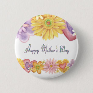 Happy Mothers Day 6 Cm Round Badge