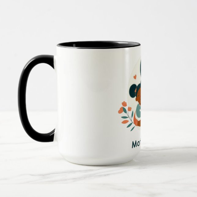 Happy Mother's Day - A Mother's Loving Embrace  Mug (Left)