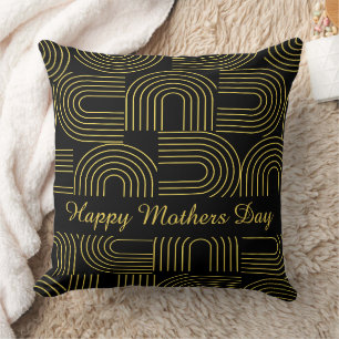happy mothers day abstract modern lines cushion