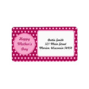 Happy Mother's Day Address Labels (Magenta & Pink)