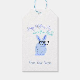 Happy Mothers Day and Cute Bunny   Gift Tags