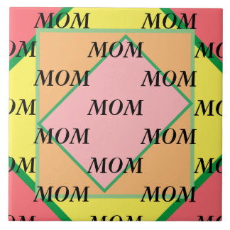 Happy Mother's Day Art Deco Tile