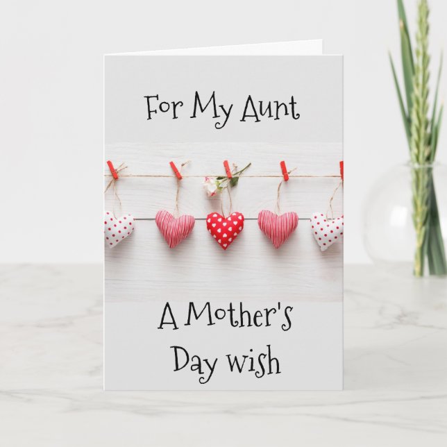 HAPPY MOTHER'S DAY **AUNT** MOTHER'S DAY CARD (Front)