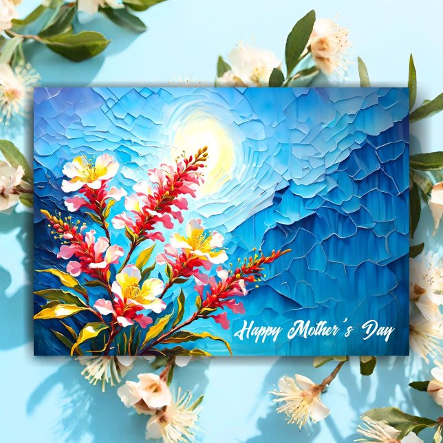 Happy Mother's Day Australian Myrtle Flowers  Card (Beautiful card that any flower loving Mom would appreciate it! )