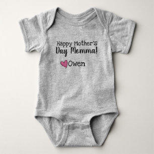 Happy Mothers Day Baby Bodysuit