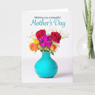 Happy Mother's Day Beautiful Flower Arrangement  Holiday Card