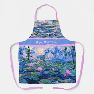 Happy Mother's Day, beautiful water lilies art, Apron