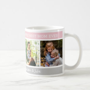 Happy Mother's Day Best Mum Ever  4 Photo Collage Coffee Mug